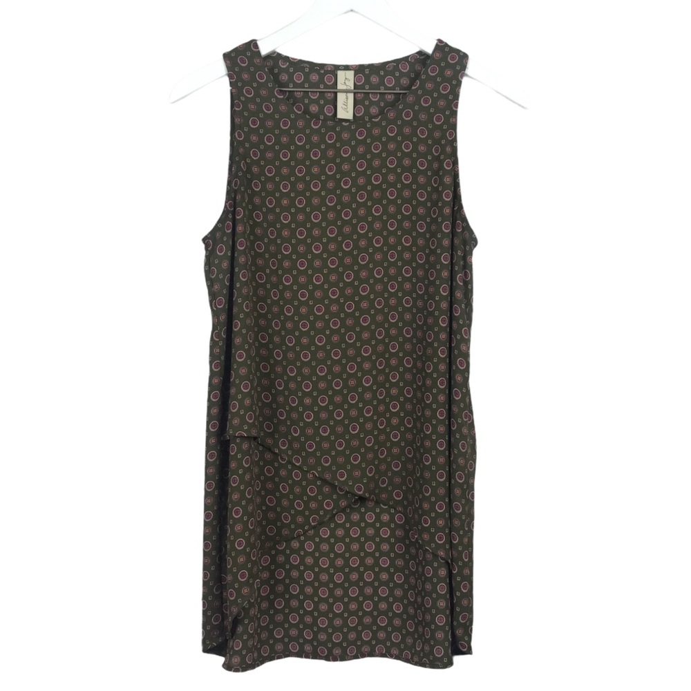 Allison Joy High Low Medallion Print Tunic Tank Women Sz S